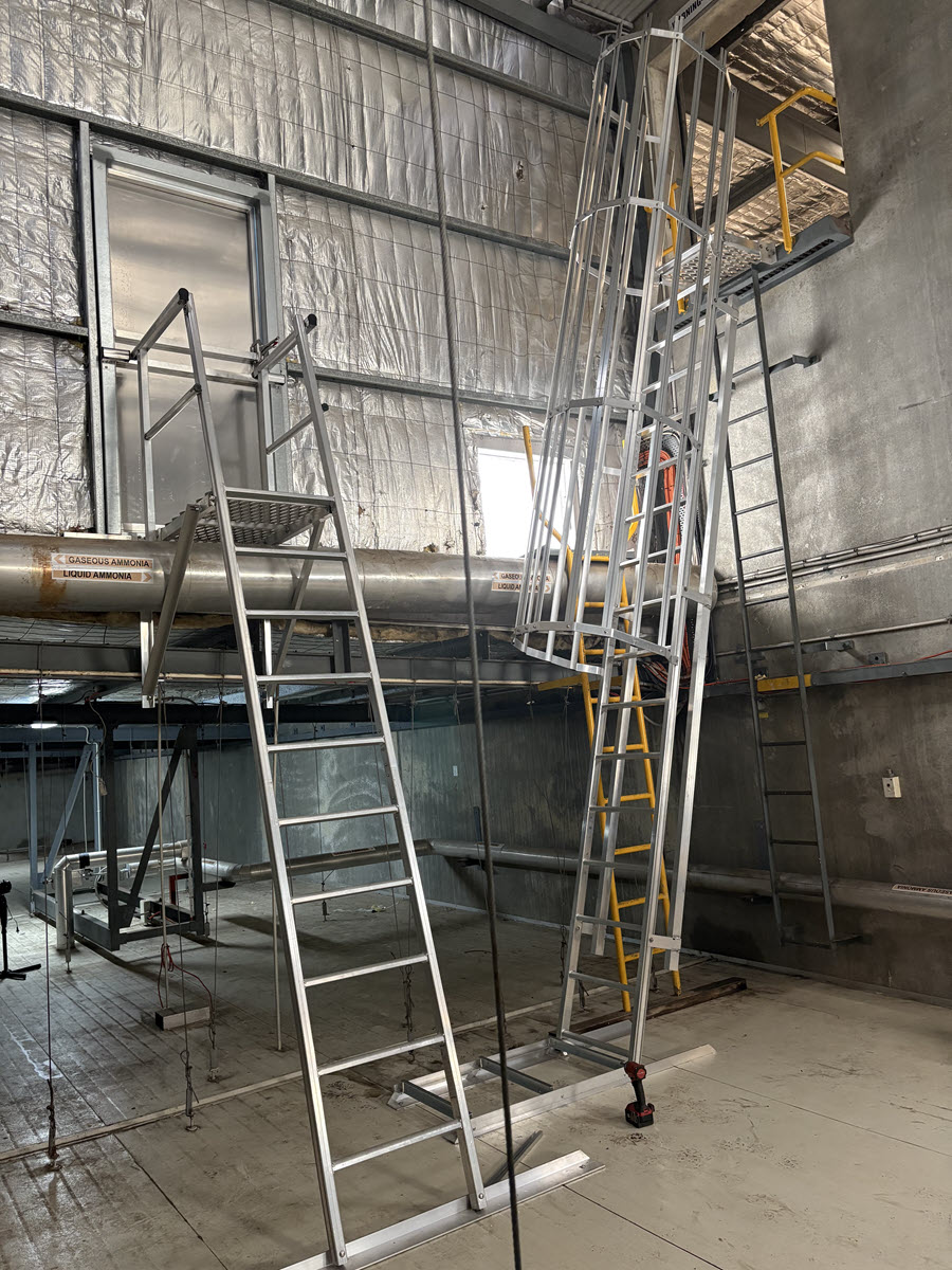 New external access and step ladder.