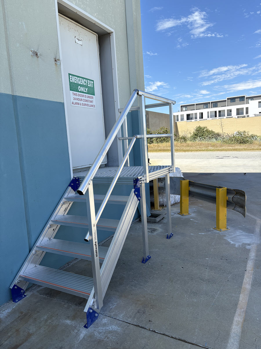 Small stair access to coolrooms in Fremantle, Western Australia.