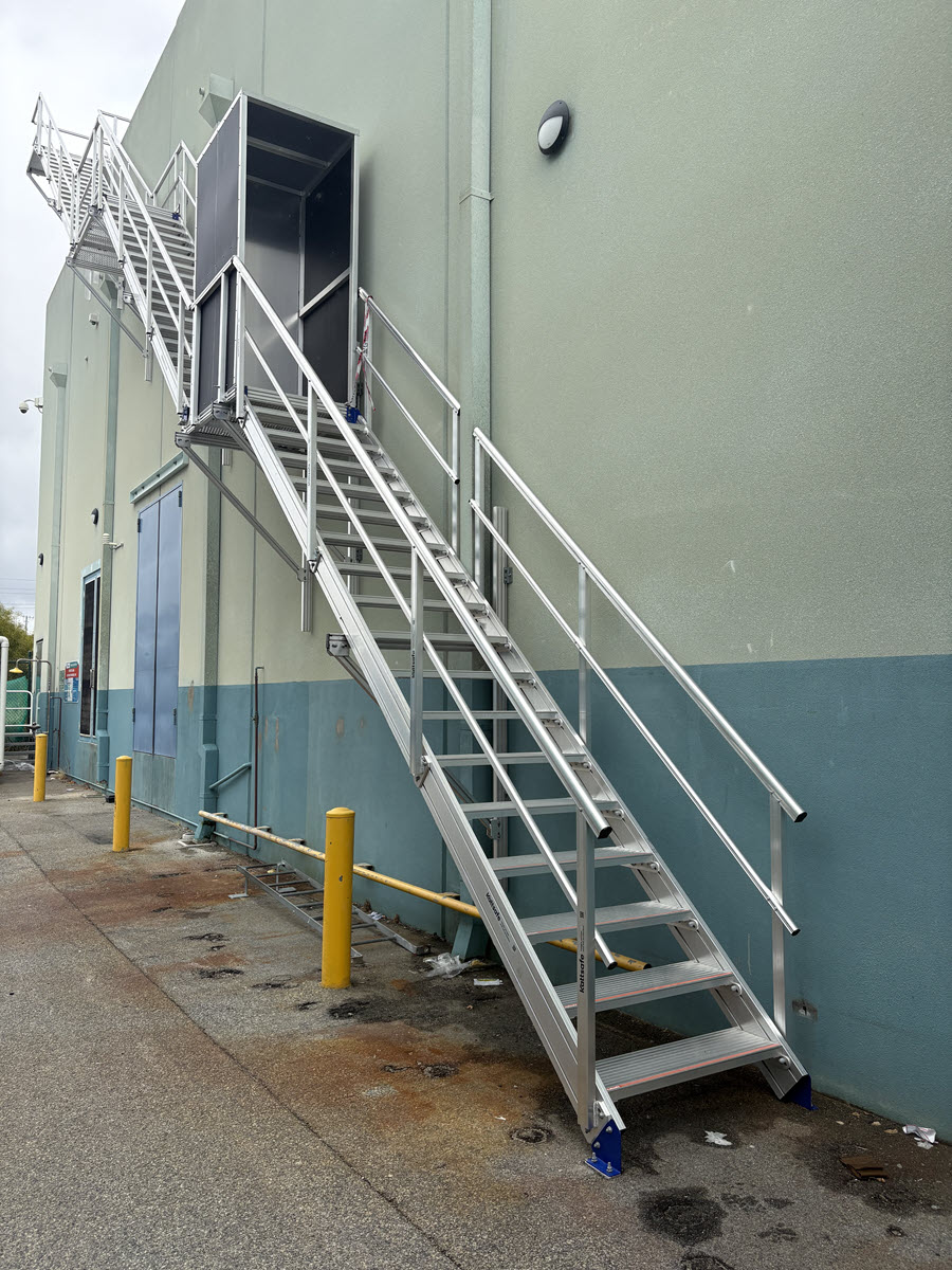 Stair access system to cool rooms in Fremantle, Western Australia.